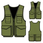 olive green hunting vest with pockets image